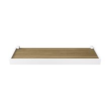Repisa recta duetto 1,5x20x40cm roble miel con soporte y bor
