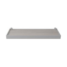 Repisa recta duetto 1,5x20x60cm gris con soporte y borde gri