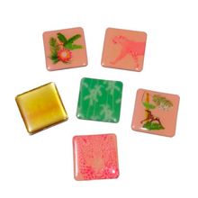 Set de imanes 6 pzas 3.5x3.5 cm
