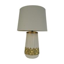 Lámpara de Mesa cerámica Blanco/Dorado 60w E27