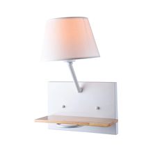 Lámpara de Pared madera Blanco 40w E27