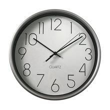 Reloj de pared borde Plateado 25cm