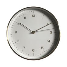 Reloj de pared de aluminio Dorado 24 cm