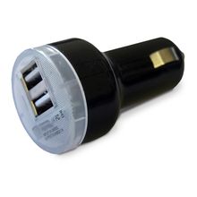 Adaptador para auto 2.4a DC USB Negro