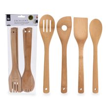 Set de utensilios de cocina de Bambú 4 piezas