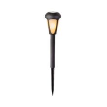 Lámpara solar LED negro luz flama 24,2cm