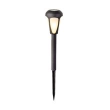 Lámpara solar LED negro luz cálida 24,2cm