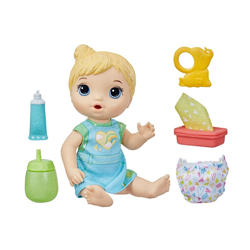 Muñeca cambio de pañal cabello rubio Baby Alive