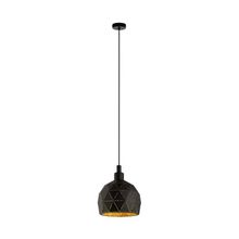 Lámpara Colgante metal ROCCAFORTE Negro/Oro E14 1x40w