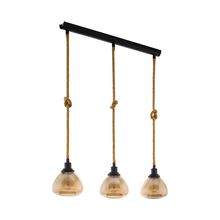 Lámpara Colgante RAMPSIDE metal Negro/Ámbar E27 3x28w
