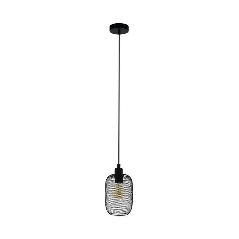 L-mpara-Colgante-WRINGTON-metal-malla-Negro-E27-1x60w-1-36093