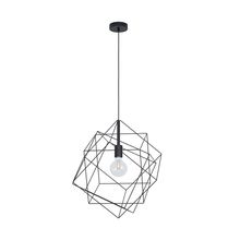 Lámpara Colgante STRAITON metal Negro E27 1x60w
