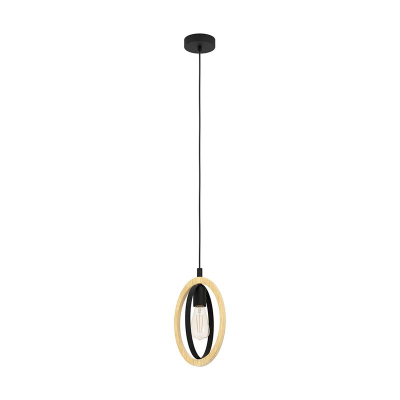 L-mpara-Colgante-BASILDON-metal-madera-Negro-E27-1x40w-1-36101