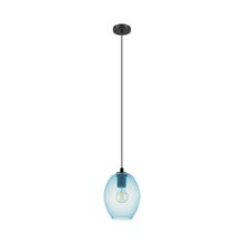 Lámpara Colgante CADAQUES vidrio Azul E27 1x40w