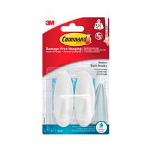 Gancho para Baño Med Blanco 1.3Kg Cmm 2U 4Adh