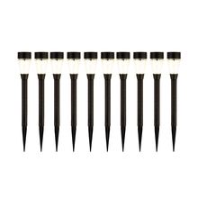 Set Lámpara solar LED Negro luz cálida 32cm