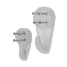 Ganchos para pared de metal Blanco 12 piezas