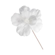 Flor decorativa 30x19x19cm blanco