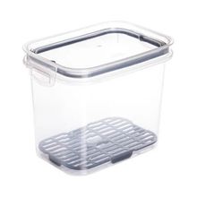 Recipiente rect con escurridor 1.8l gris