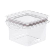 Recipiente de plastico cuadrado 380ml gris