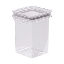 Recipiente plastico cuadrado 830ml gris