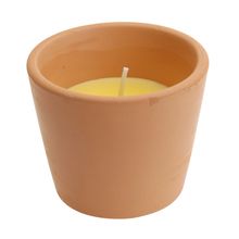 Vela en maceta de cerámica
