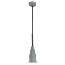 Lámpara Colgante Madera/Acero 1 luz E27 40w Gris