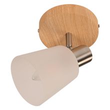 Lámpara de Techo Acero/Vidrio 1 luz E14 40w Níquel Satín