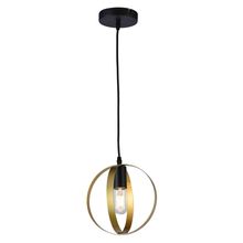 Lámpara Colgante Metal 20cm E27 40w Dorado/Negro