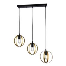 Lámpara Colgante Metal 12cm 3xE27 40w Dorado/Negro