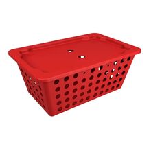 Canasto Organizador con Tapa Rojo One Grande