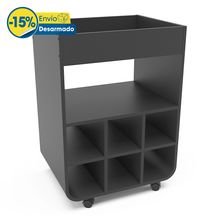 Mueble de Bar INDIA 57x80x45cm color Negro