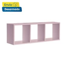 Cubo Triplo con Soporte Kids 80cm color Rosa Prat-k