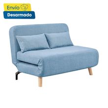 Sofá Cama BILLIE tela color Celeste