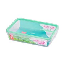 Contenedor hermetico c/traba 1.6l verde