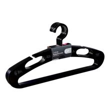 Set Colgador de Plástico 6 piezas Negro Wide