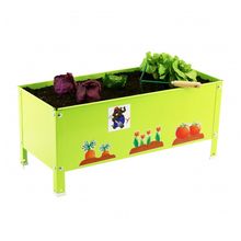 Huerto metálico para niños 41x90x40cm verde 100 litros