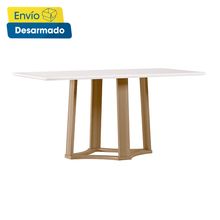 Mesa Comedor rectangular TREVISO 170x90cm vidrio color Blanco