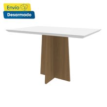 Mesa Comedor rectangular ANA 120x80cm vidrio color Blanco