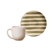 Set Taza y Platillo para Café FLEUR Coup Platinum 112ml