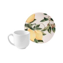 Set Taza y Platillo para Café SICILIANA Coup Platinum 112ml