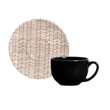 Set Taza y Platillo para Té NOITE Coup Platinum 260ml