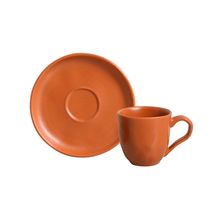 Set Taza y Platillo para Café Bio TERRAKOTTA 120ml