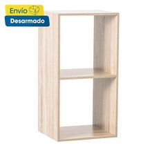 Estante madera 2 nichos color Natural