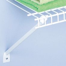 Soportes diagonales uña para entrepaños 2 piezas de 30cm Blanco