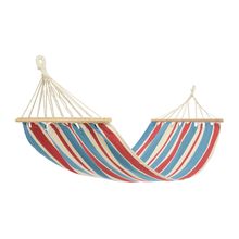 Hamaca algodón 200x80cm color Rojo/Azul/Beige