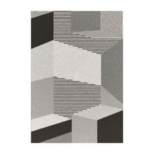 Alfombra elle abstracto gris blanco negro 120x170 cm