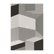 Alfombra elle abstracto gris blanco negro 160x230 cm