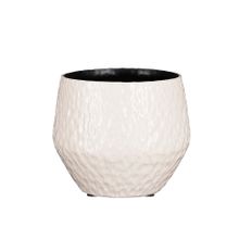 Maceta decorativa morris blanco 13x15 cm