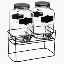 Set 2 Dispensadores 4 Litros + Soporte